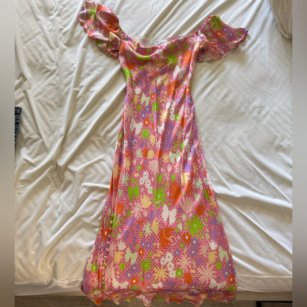OLIVIA RUBIN Multicolor Floral Midi Dress - Picture 2 of 4
